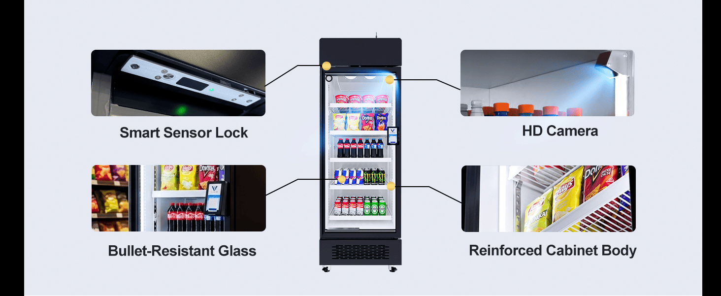 AFEN Security and Protection Anti-vandalism security design with bullet-resistant glass protecting unmanned retail assets